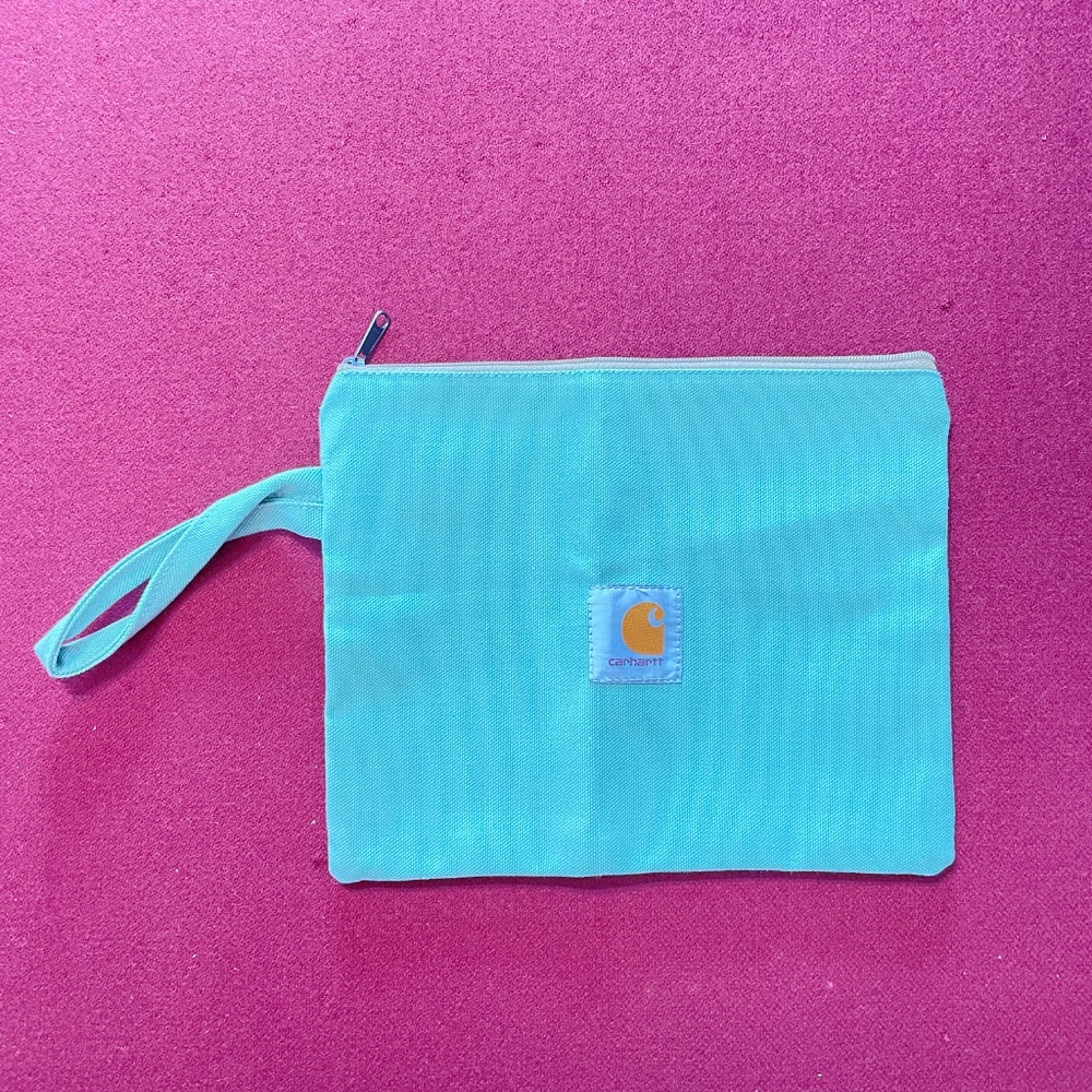 Carhartt Durable Canvas Zippered Top Pouch w/ Wrist Strap Carry Handle